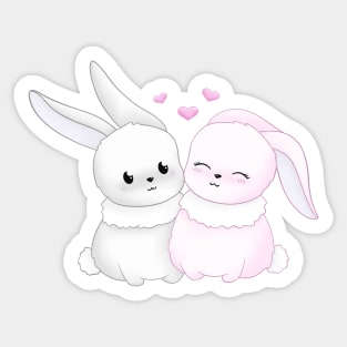 Cute couple of rabbits Sticker